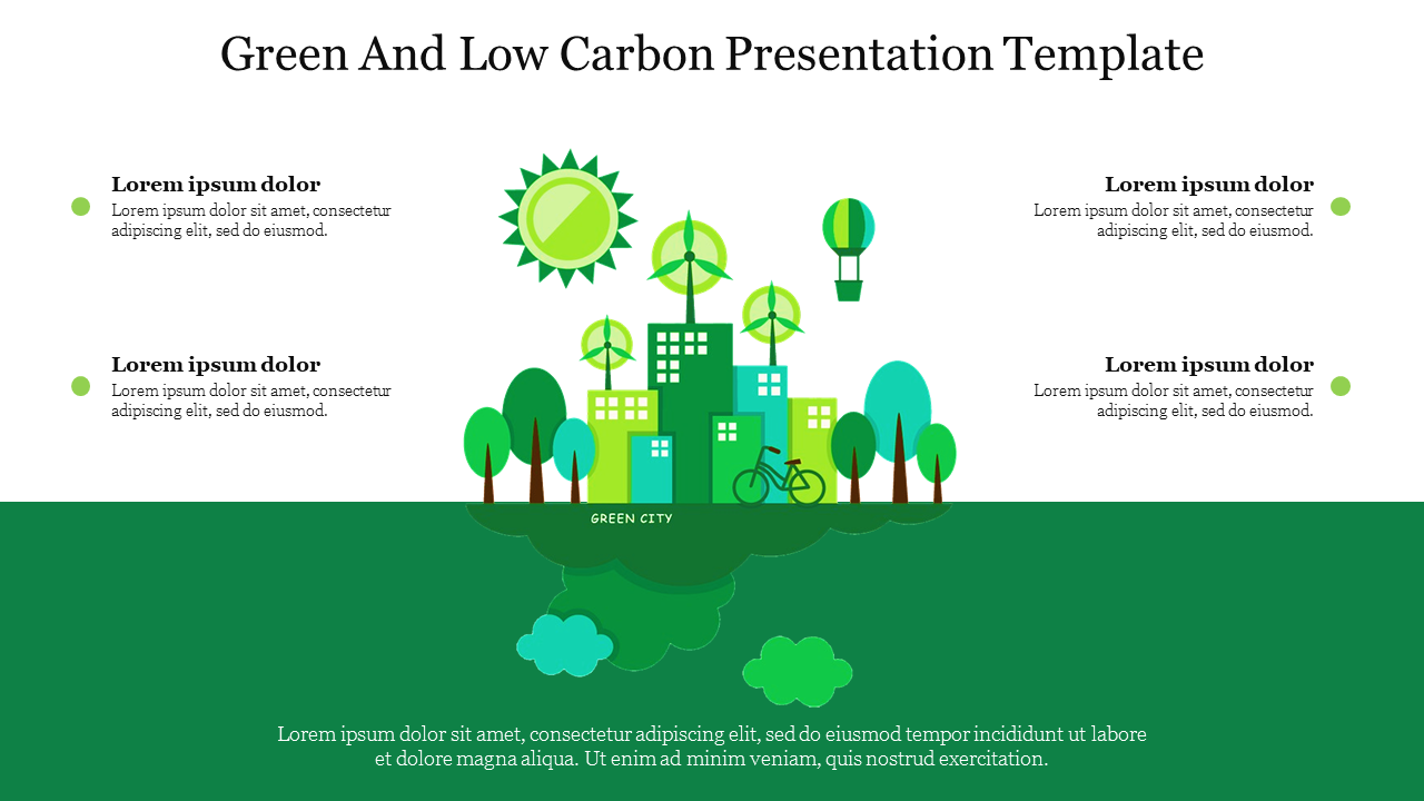 Green And Low Carbon Presentation Template